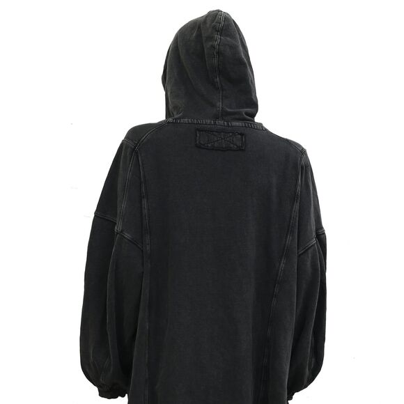 Free People We The Free Maxi Hoodie Sweatshirt Dress Oversized Cotton L 283971 - Picture 9 of 14